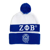 Zeta Phi Beta Embroidered Knit Beanie Blue